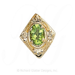 GS190 PD - 14 Karat Gold Peridot Slide 